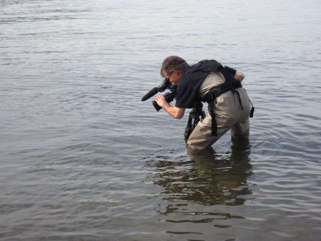 Director Scott Renyard behind the scenes at the Burrard Inlet